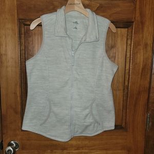NWT Fleece Full Zip Vest, St John's Bay Active, Color: Oatmeal Heather, Size: M